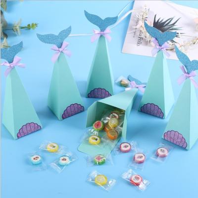 China Recyclable Creative Luxury Soft Wedding Favor Candy Packaging Box Small Fold Paper Gift Box With Custom Logo for sale