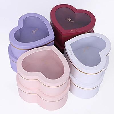 China Recyclable Wholesale Luxury Wedding Favor Flower Packaging Gift Boxes Heart Shape Gift Box for sale