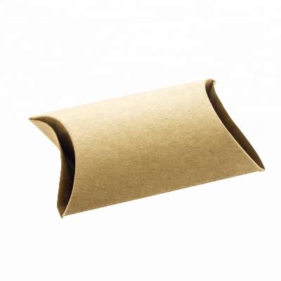 China Recyclable Custom FSC Brown Kraft Paper Pillow Packaging Gift Box For Sock, Jewelry, Perfume for sale