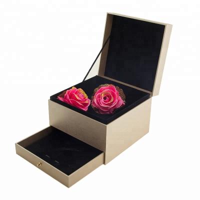 China Recyclable Custom Cardboard Drawer Jewelry Packaging Gift Box With Black Velvet for sale