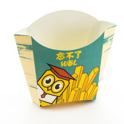 China Food Grade Recyclable Custom Paper Packaging Box For French Fries Or Popcorn for sale