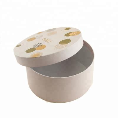 China Hot Customized Gold Foil Recyclable Round Dot Wedding Favor Cylinder Paper Gift Box for sale