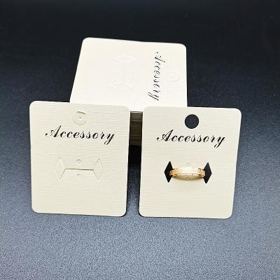 China Wholesale Jewelry Art Paper Printing Card Jewelry Ring Packaging And Display Cards With Polyester Bag for sale