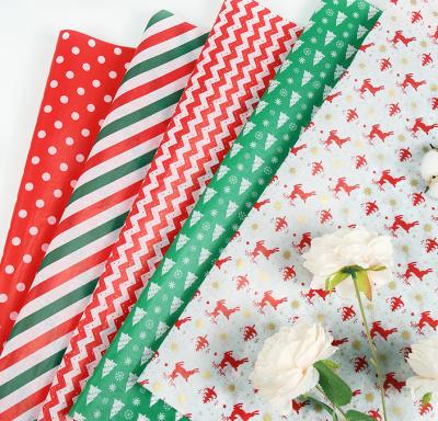 China Logo Printing Christmas Wrapping Tissue Moisture Proof Custom Wrapping Gift Wrap Paper Tissue Paper for sale