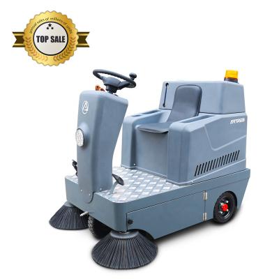 China Hotels Electric Ride on Industrial Street Machine Battery Floor Cleaning Sweepers for Garden and Street Road for sale