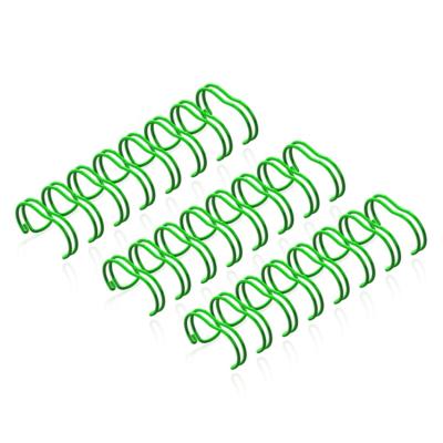 China Office Binding YPS Factory Price Green Color Double Wire O Wire Nylon Coated Paper Binding Twin Loop Coils Wire For Binding for sale