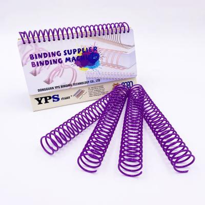 China Hot sale PET school and office supplies purple plastic spiral coil spiral wrap for sale