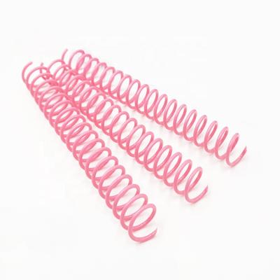 China Office Supplies Binding Book YPS Plastic Spiral Pink PVC Binding Ring Encuadernacion Material for sale