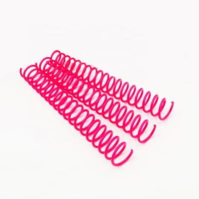 China Binding Book YPS Office Supplies Rose Red PVC Plastic Binding Rings Plastic Spiral Coil For Binding for sale