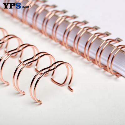 China Book Binding Multicolor Color Electroplate Ring Spiral Wire Double Wire O Rose Gold For Office Supplies for sale