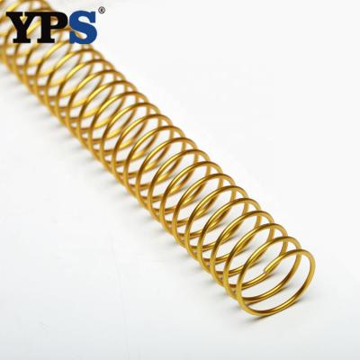 China Binding Notebook Color Book Use Metal Spiral Coil 12MM Single Gold Spiral Coil Binding for sale