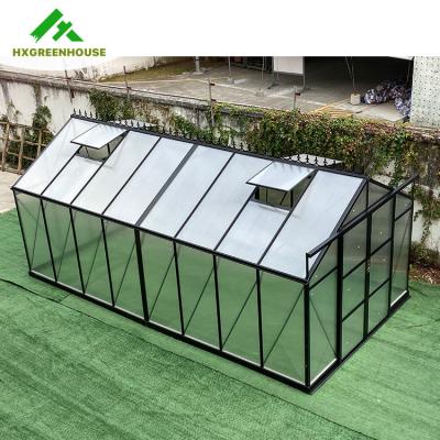 China Hot sale 10mm polycarbonate huixin green houses easily assembled aluminum frame house other greenhouses garden greenhouse for sale