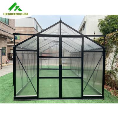 China Easily Assembled Small 10mm Cover Polycarbonate Sheet Geodesic Garden Greenhouse for sale