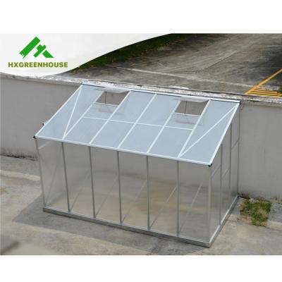 China Easily Assembled Aluminum PC Polycarbonate Sheet Garden View Side Wall Agricultural Greenhouse Lean To Greenhouse for sale