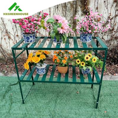 China Modern Free Standing 2 Layers Greenhouse Aluminum Shelving , Individual Stands HX56212 Series for sale