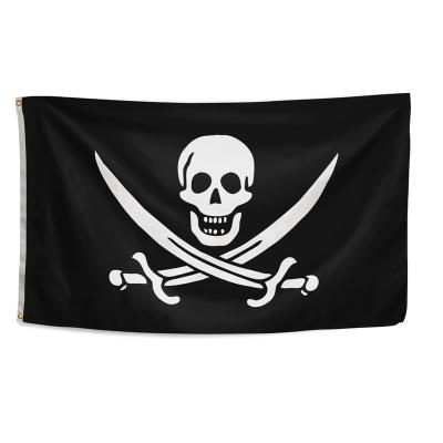 China Health Care Institutes Pirate John Rackham Deadman Chest Triconner Flag 3' x 5' - Pirate Flags 90 x 150 cm - Banner 3x5 ft for sale