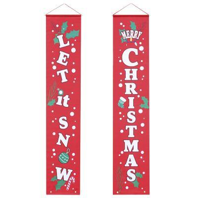 China Custom Healthcare Institutes Porch Banners Couplet For Merry Christmas Couplet Decoration Couplets Celebrating Events Outdoor Christmas Front Door for sale