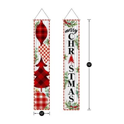 China Healthcare Institutes Front Door Custom Couplet for Merry Christmas Couplet Decoration Couplets Celebrating Events Outdoor Christmas Porch Banners for sale