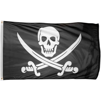 China Outdoor Advertising Display High Quality Polyester Competitive 100% Custom Pirate Flags for sale