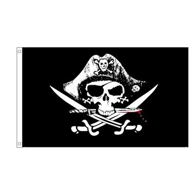 China Outdoor Advertising Display Factory Supply Outdoor Advertising Flags Banners 3X5FT Pirate Flag 150D for sale