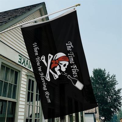 China Custom Outdoor Advertising Display Custom Crimson Pirate Flag - Beautiful 100% Double-stitched Polyester w/Brass Grommets for sale