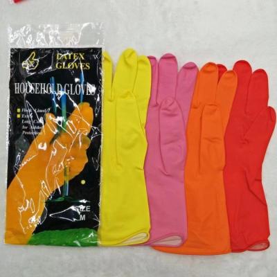 China /Wholesale Cleaning Red Orange Colors Work Latex Cleaning Household Glove Wash Dish Rubber Glove For Cleaning for sale