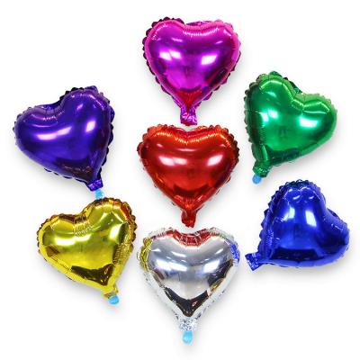 China Eco-friendly Matte Colorful Heart Mylar Balloons 18 Inch Foil Helium Balloons For Party Decorations for sale