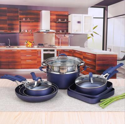 China CLASSIC Non Stick Non Stick Granite Pans Cast Iron Aluminum Cookware Set for sale