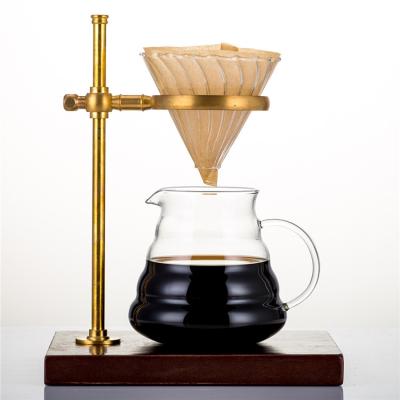 China Viable Wholesale Handmade Single Server Unique Design Coffee Maker With Coffee Dripper Stand for sale