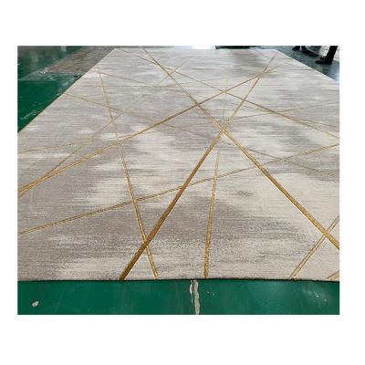 China Stripe Meeting Room Hotel Banquet Hall Customized Washable Golden Wall To Wall Axminster Carpet for sale