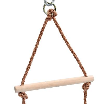 China 120 KG 2021 New Hot Selling Intop Kids Popular Wooden Tree Swing Rope Ladder Sets Climbing Rope Ladder For Kids for sale