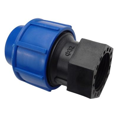 China Anti-aging High Quality hdpe PP Compression Fitting Quick Connector Pipe Fittings for Water Saving Irrigation for sale