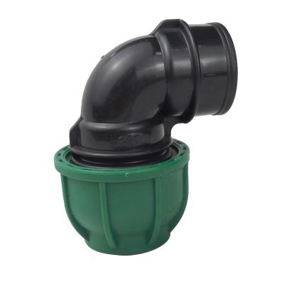 China Anti-aging Fine Production Low price Water Supply HDPE Irrigation Fittings Elbow with Thread for Agricultural Irrigation System for sale