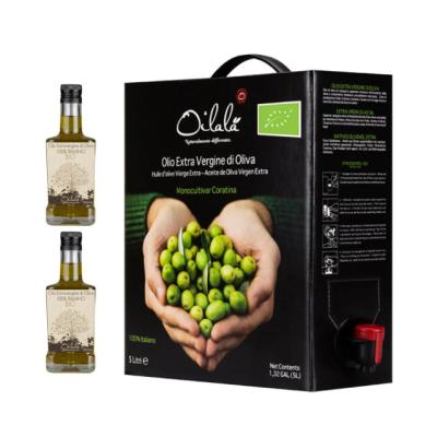 China Disposable Custom Logo 3L 5L Retail Virgin Olive Oil Bag In Box With Butterfly Valve Olive Oil Box Dispenser for sale