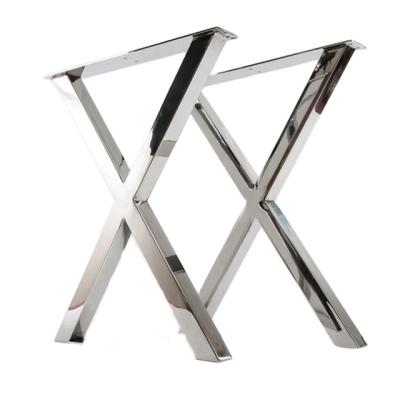 China Modern Modern X Shape Silver Stainless Steel Table Legs Wholesale for sale