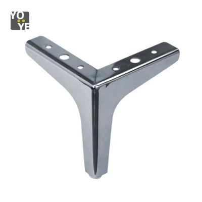 China Modern Design Regular Metal Chrome Iron Y Shape Sofa Accessories Legs for sale