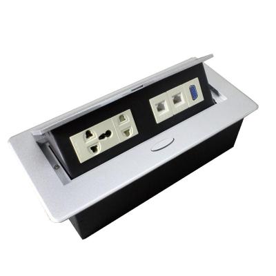 China Universal Modern Simple Multifunctional Hidden Desktop Power Socket , Pop Up Table Mount Socket Outlet for sale