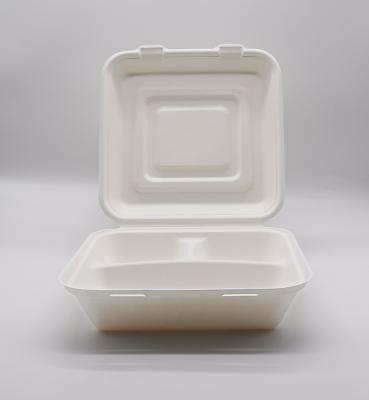 China Biodegradable Disposable Bio Take Away Compostable Clamshell Food Container Packing Lunch Box Biodegradable for sale