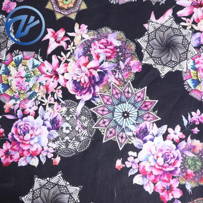 China Fashion Woman Fabric 12MM Silk Cotton Cloth Simple Printed Fabric for sale