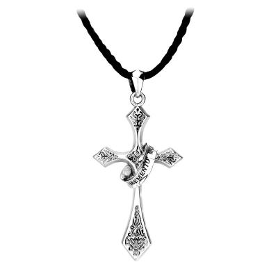 China Personalized Neutral Stainless Steel Nail Cross Pendant Necklaces For Women Men Nail Crosses Jewelry Necklace for sale