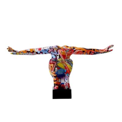 China Europe New Arrival Colorful Man Bodybuilding Art Decor For Decoration for sale