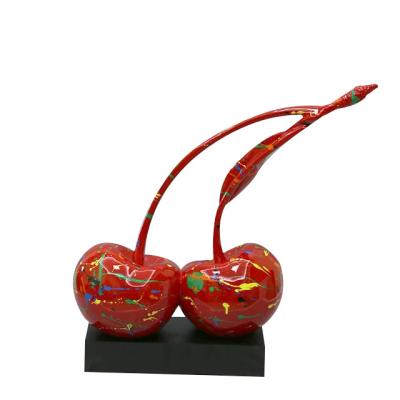 China Europe Best Selling Colorful Apple Design Art Resin Sculptures for sale