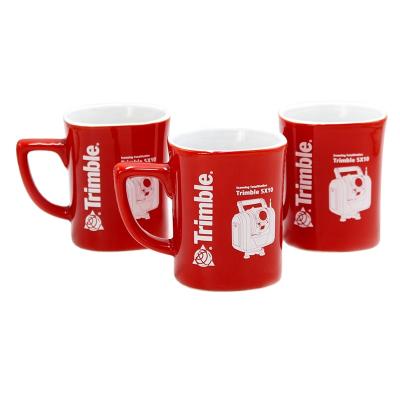 China Viable Square Shape Coffee Mug Ceramic Mug With Customized Logo for sale