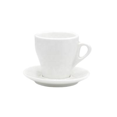 China Sustainable porcelain coffee cup and saucer for sale