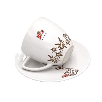 China China Sustainable Manufacturer Custom Stylish Ceramic Coffee Cup And Saucer for sale