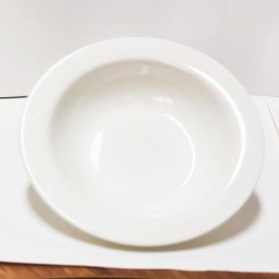 China Factory Promotion Big Discount Chinese Stock Sale 8inch Minimalist Sublimation Ceramic White Dish for sale