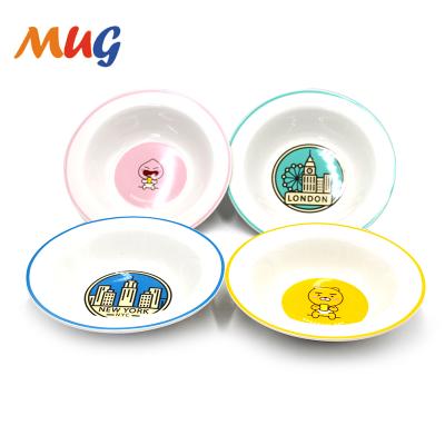 China Sustainable Factory Wholesale Promotion Customize Logo Ceramic Stoneware Meal Dish Dish for sale