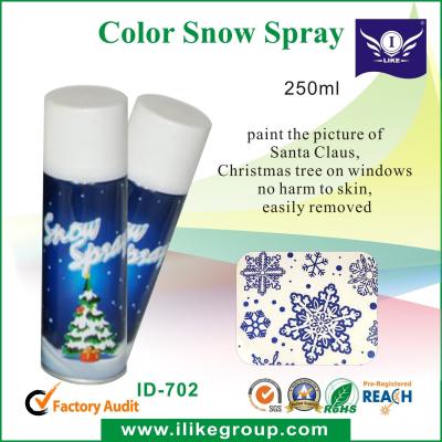 China Artificial 250ml Color Snow Spray Onto Window At Home / Business Or Car for sale