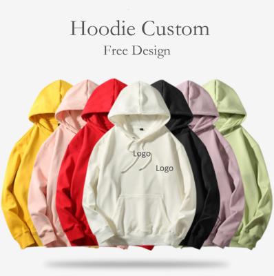 China 300g 85% Anti-wrinkle HIC Men's Knitted 15% Cotton 15% Polyester Logo Hoodie Pullover Solid Color Tops Custom Work Clothes Casual Sweater for sale