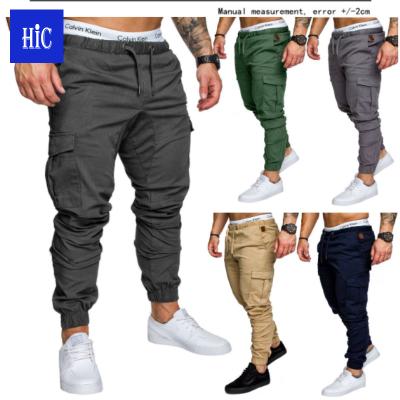 China Hot Anti-Wrinkle HIC 10 Style Men's Color Multi-pocket Cargo Pants Men's Woven Casual Pants With Joggers Pencil Pants High Quality for sale